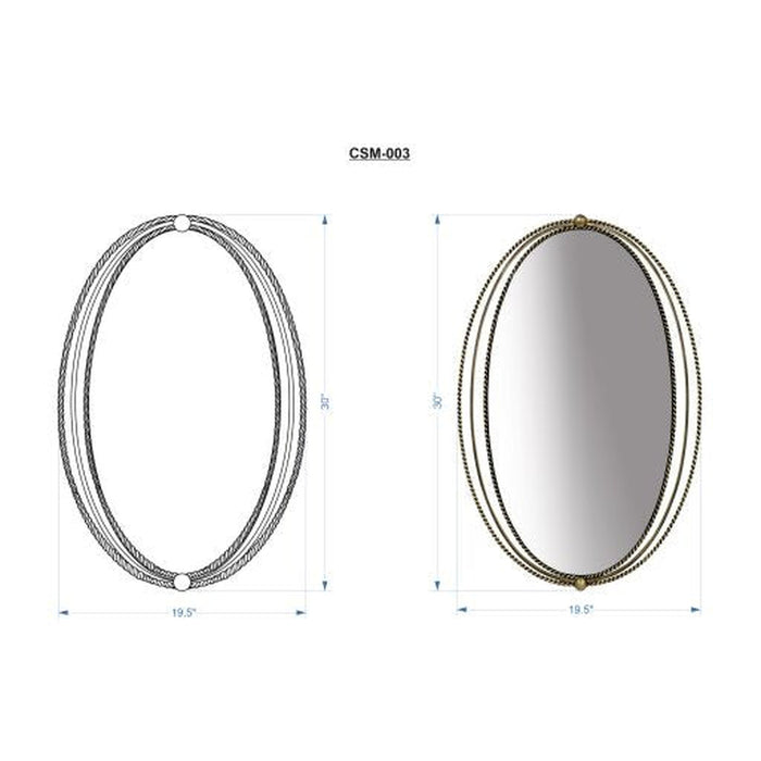 Surya Chasm Oval Mirror