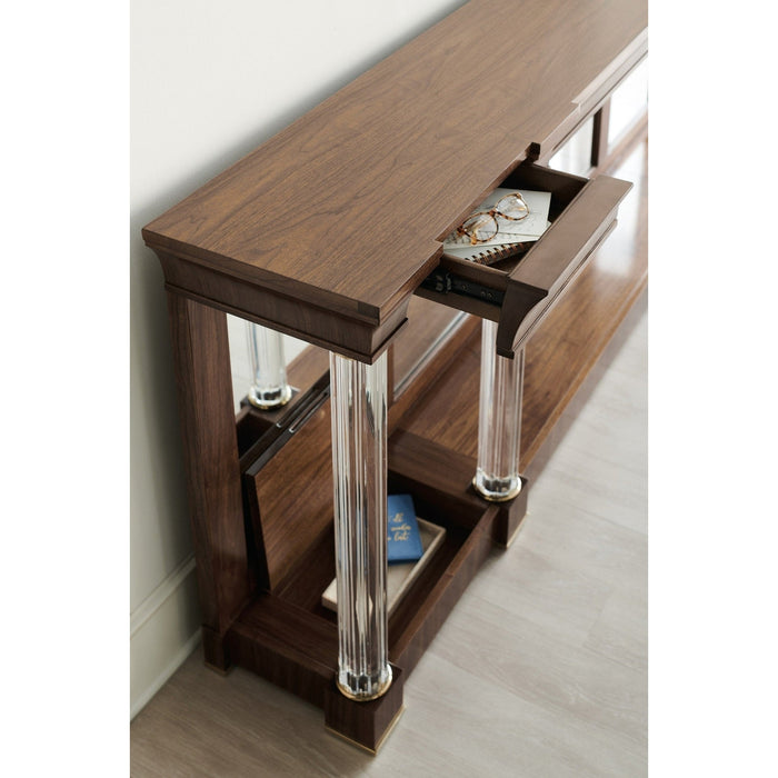 Caracole Classic A Clear Perspective Console Table DSC