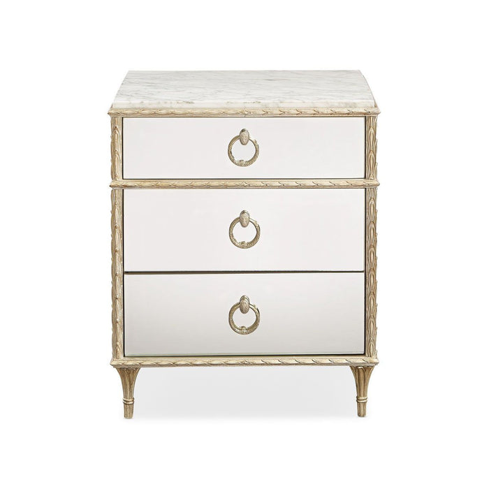 Caracole Compositions Fontainebleau Three Drawer Nightstand