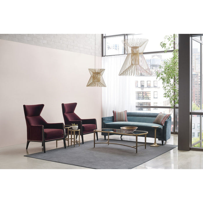 Caracole Edge Upholstery Contour Cocktail Table DSC