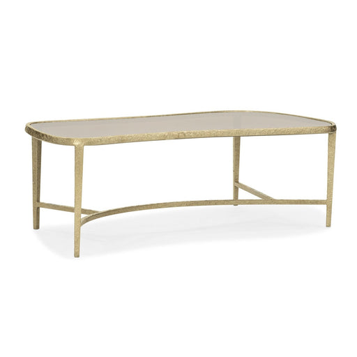 Caracole Edge Upholstery Contour Cocktail Table DSC