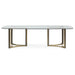 Caracole Remix Double Pedestal Glass Top Dining Table