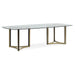 Caracole Remix Double Pedestal Glass Top Dining Table