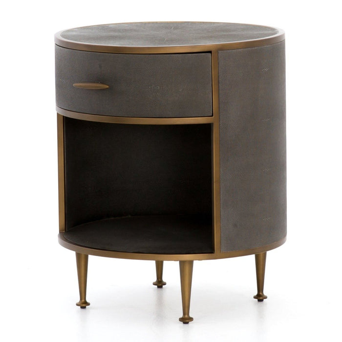 Four Hands Shagreen Round Nightstand