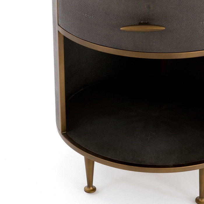 Four Hands Shagreen Round Nightstand