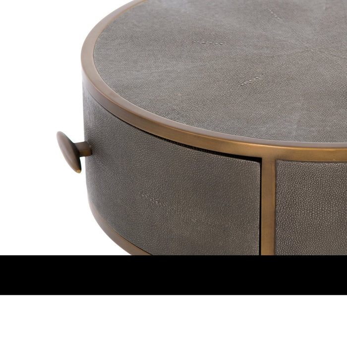 Four Hands Shagreen Round Nightstand