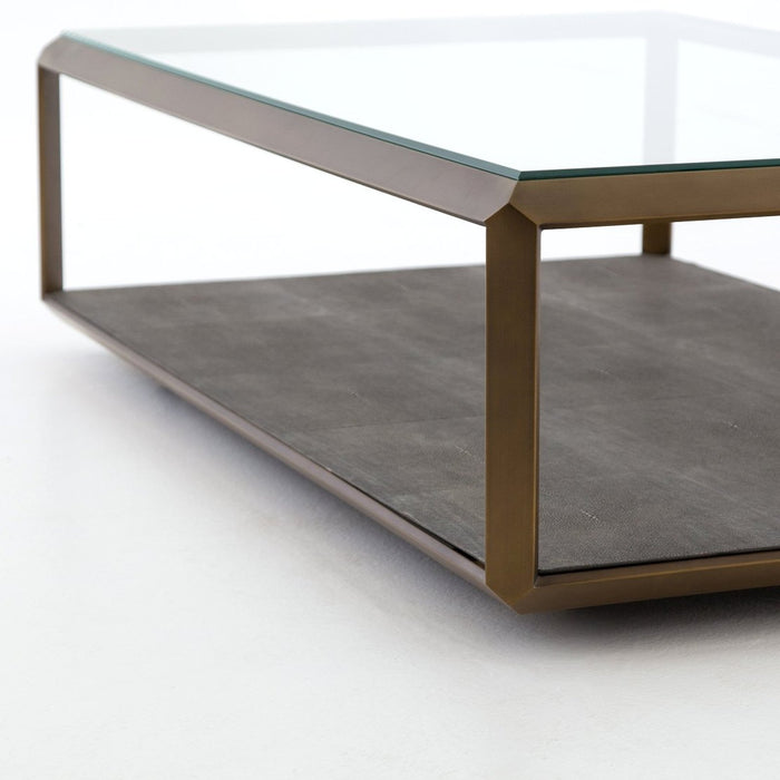 Four Hands Shagreen Shadow Box Coffee Table