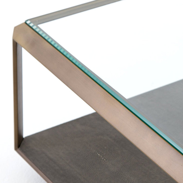 Four Hands Shagreen Shadow Box Coffee Table