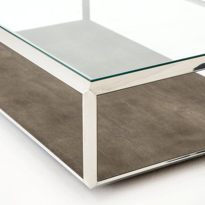 Four Hands Shagreen Shadow Box Coffee Table