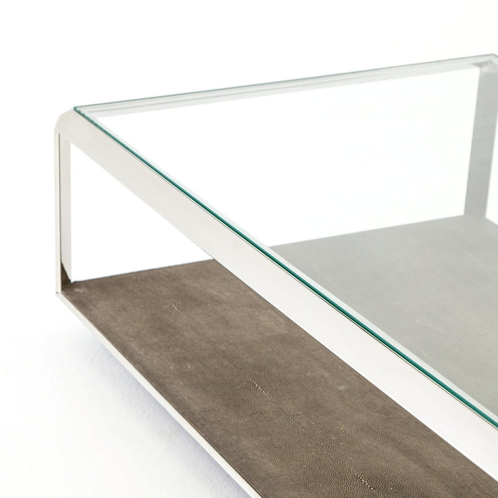 Four Hands Shagreen Shadow Box Coffee Table