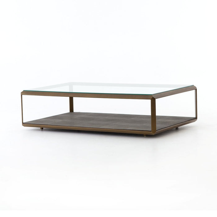 Four Hands Shagreen Shadow Box Coffee Table