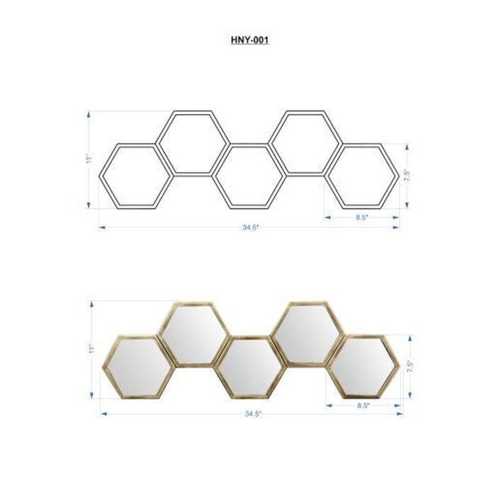 Surya Honeycomb Mirror