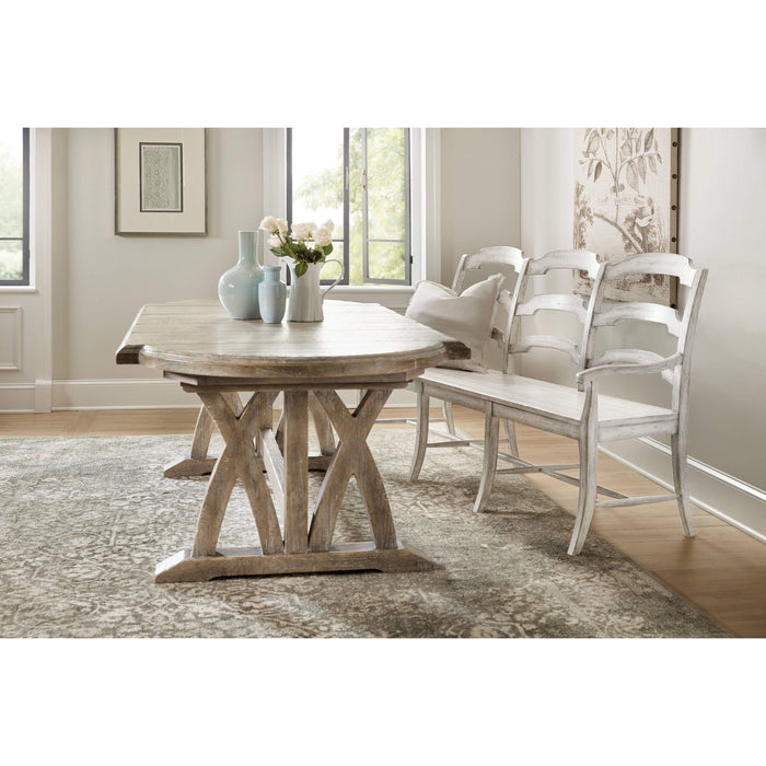 Hooker Furniture Boheme Colibri 88in Trestle Dining Table w/1-20in Leaf