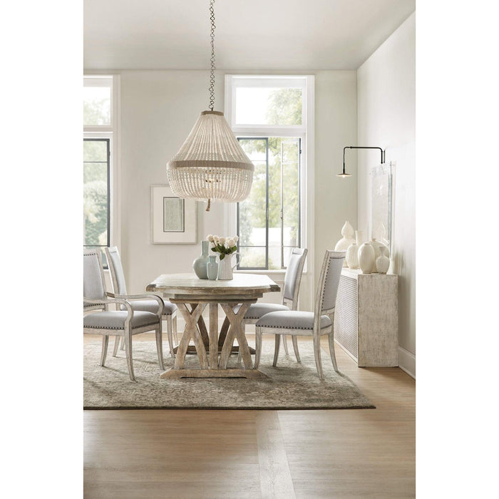 Hooker Furniture Boheme Colibri 88in Trestle Dining Table w/1-20in Leaf