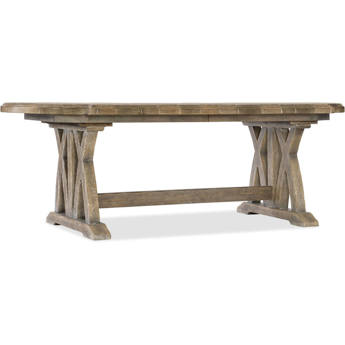 Hooker Furniture Boheme Colibri 88in Trestle Dining Table w/1-20in Leaf