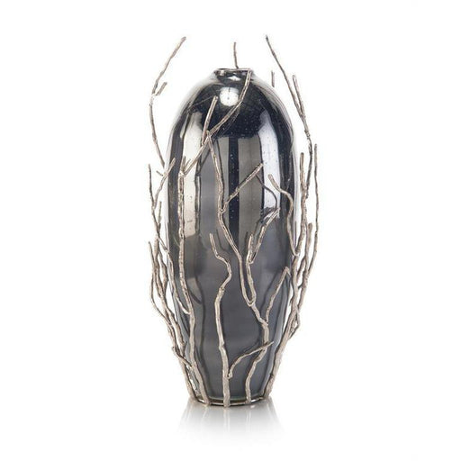 John Richard Sapling-Encased Smoky Glass Jar