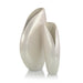 John Richard Set Of Two White Pearlized Oval Vases