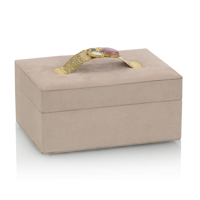 John Richard Blush Suede Jewelry Box I