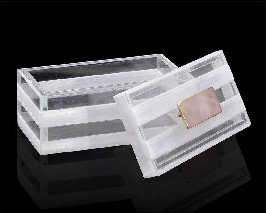 John Richard Selenite And Glass Box