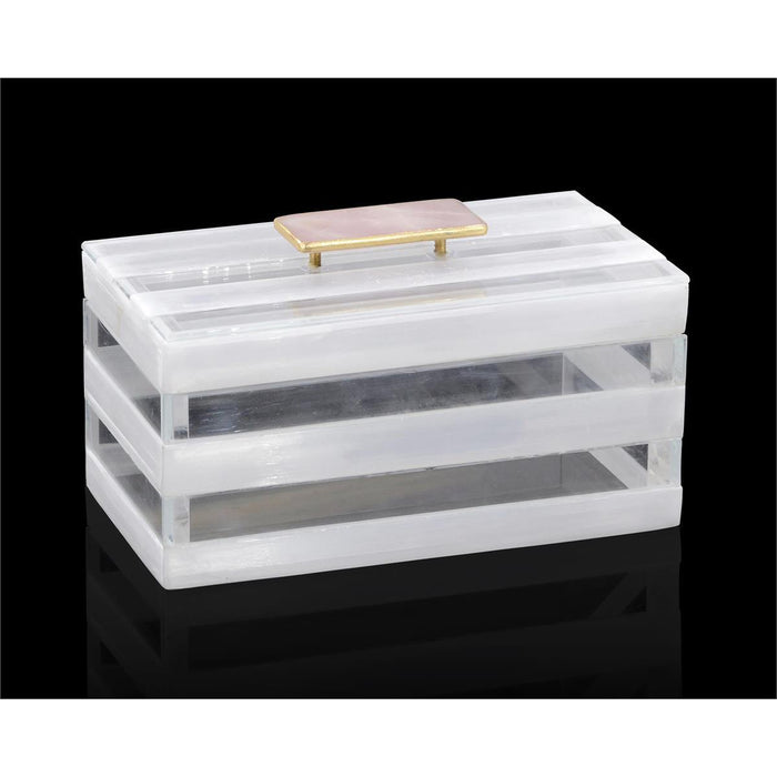 John Richard Selenite And Glass Box