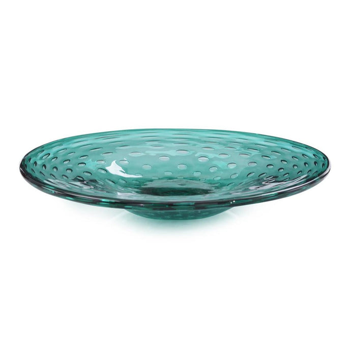 John Richard Handblown Teal Glass Bowl