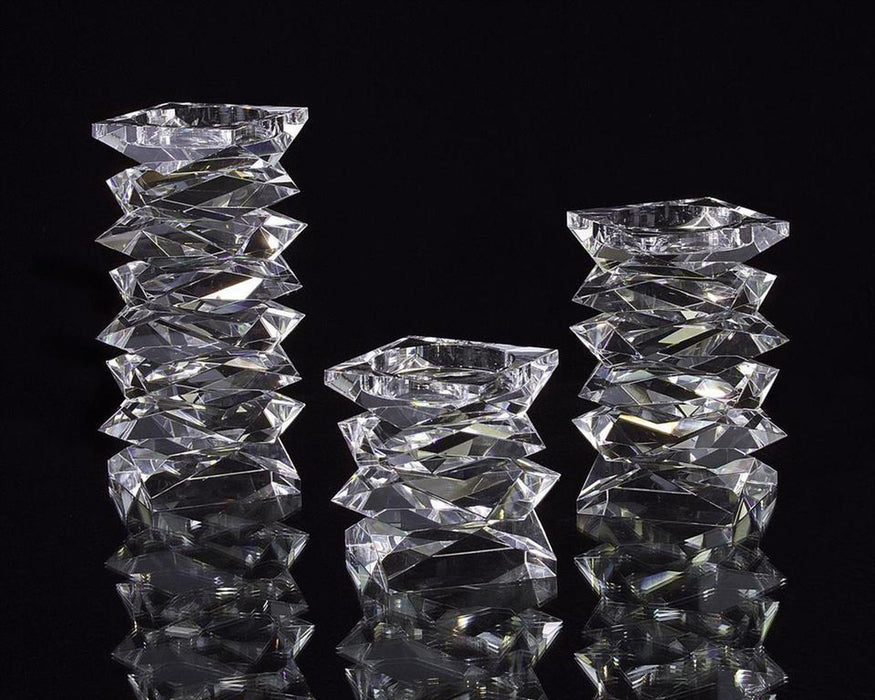 John Richard Stacked Crystal Candleholder