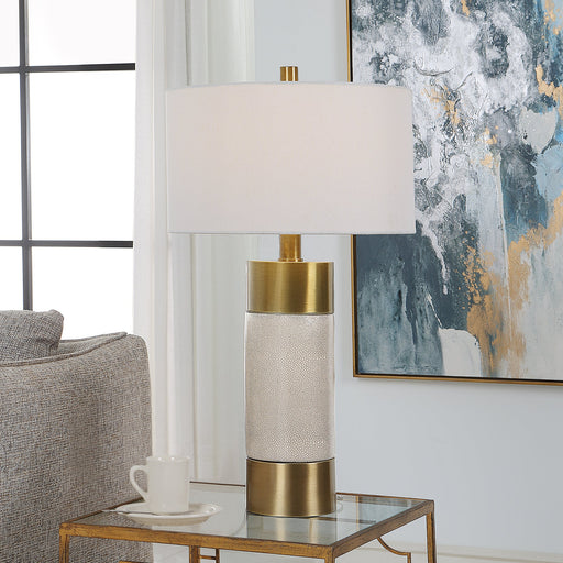 Uttermost Adelia Ivory & Brass Table Lamp