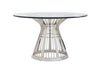 Lexington Ariana Riviera Stainless Dining Table with Glass Top