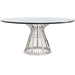 Lexington Ariana Riviera Stainless Dining Table with Glass Top