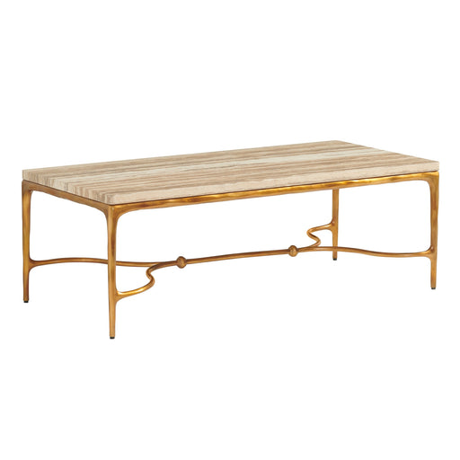 Lexington Silverado Menlo Park Rectangular Cocktail Table with Stone Top