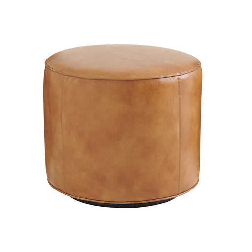 Lexington Upholstery Silverado Waverly Swivel Leather Ottoman