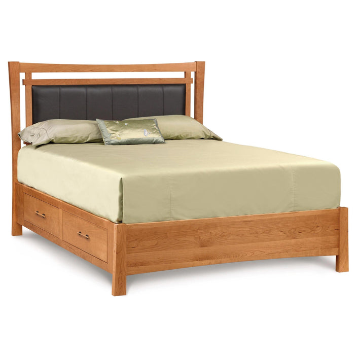 Copeland Monterey Storage Bed with Upholstered Panel - Grade A/B/Ultra-Suede/Leather/COM