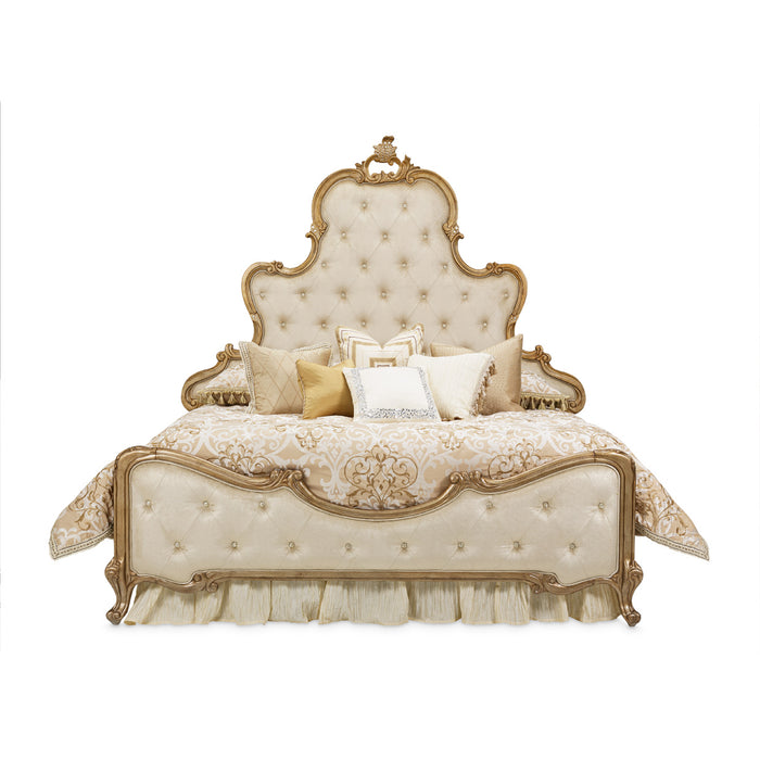 Michael Amini Platine De Royale Champagne Panel Bed