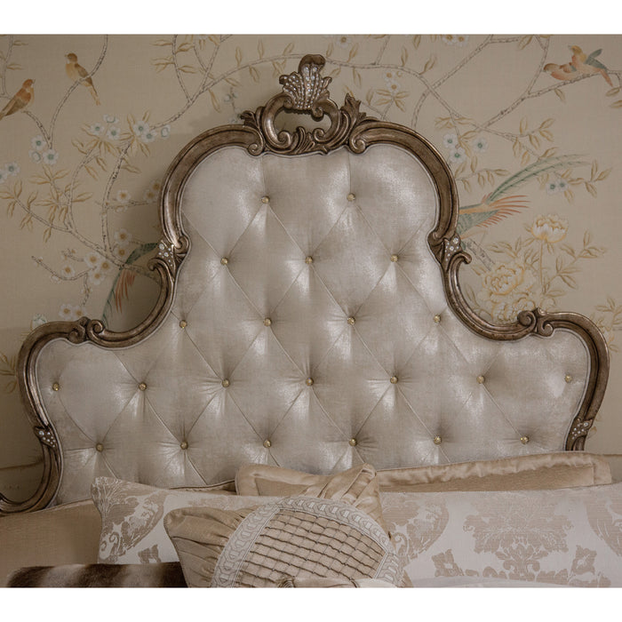 Michael Amini Platine De Royale Champagne Panel Bed