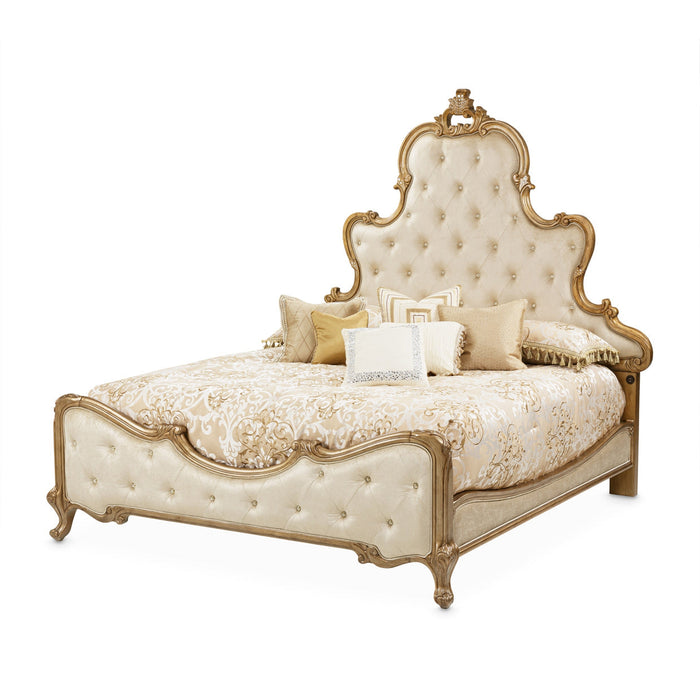 Michael Amini Platine De Royale Champagne Panel Bed