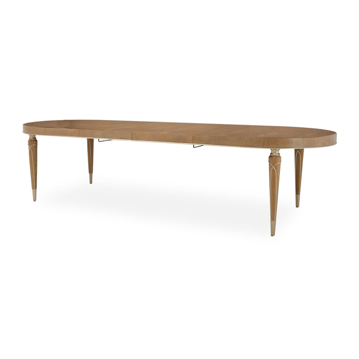 Michael Amini Villa Cherie Caramel Oval Dining Table