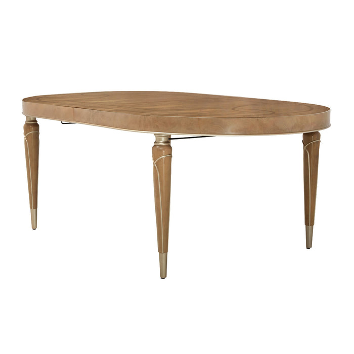 Michael Amini Villa Cherie Caramel Oval Dining Table