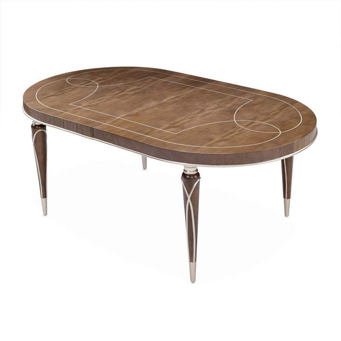 Michael Amini Villa Cherie Hazelnut Oval Dining Table