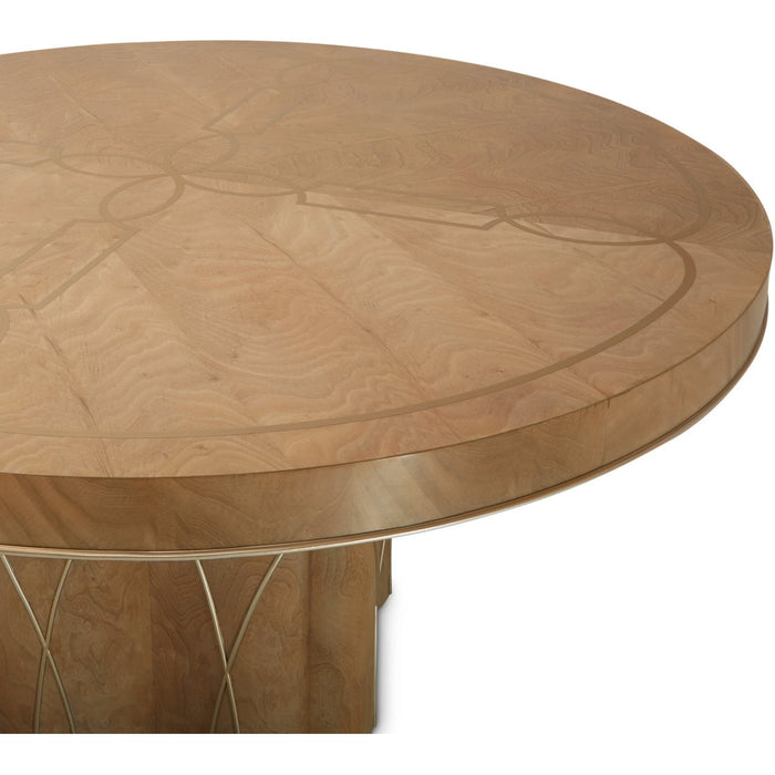 Michael Amini Villa Cherie Caramel Round Dining Table