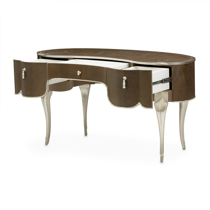 Michael Amini Villa Cherie Hazelnut Vanity Desk