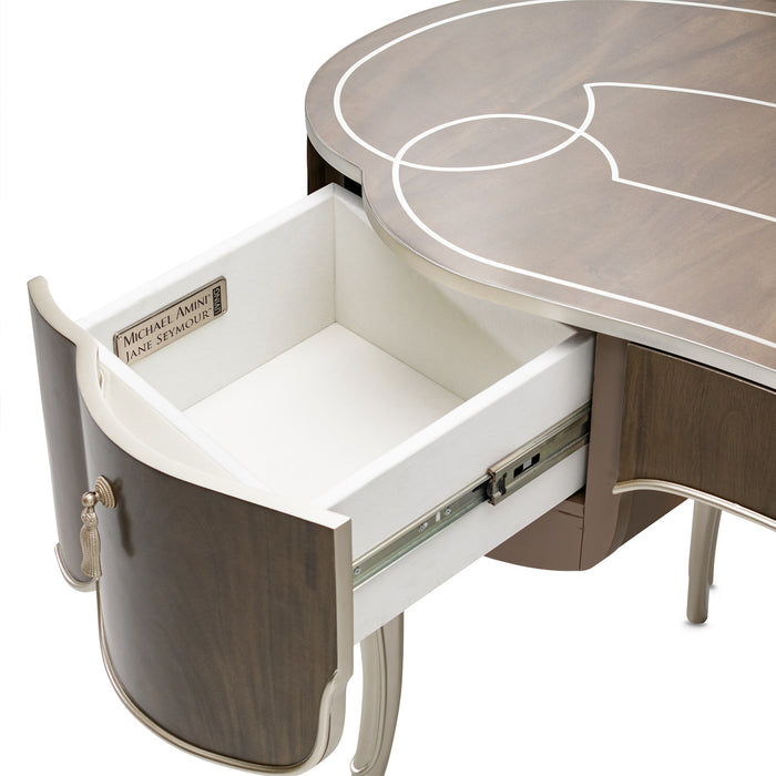 Michael Amini Villa Cherie Hazelnut Vanity Desk