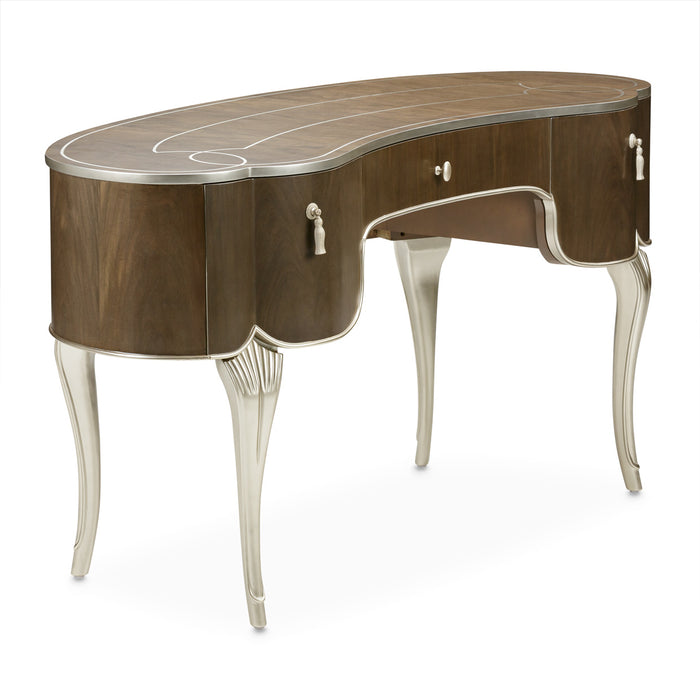 Michael Amini Villa Cherie Hazelnut Vanity Desk