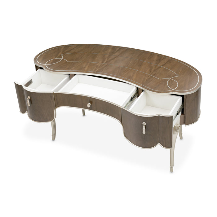 Michael Amini Villa Cherie Hazelnut Vanity Desk