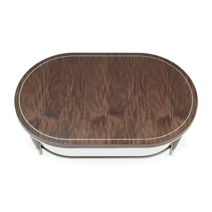 Michael Amini Villa Cherie Hazelnut Oval Cocktail Table