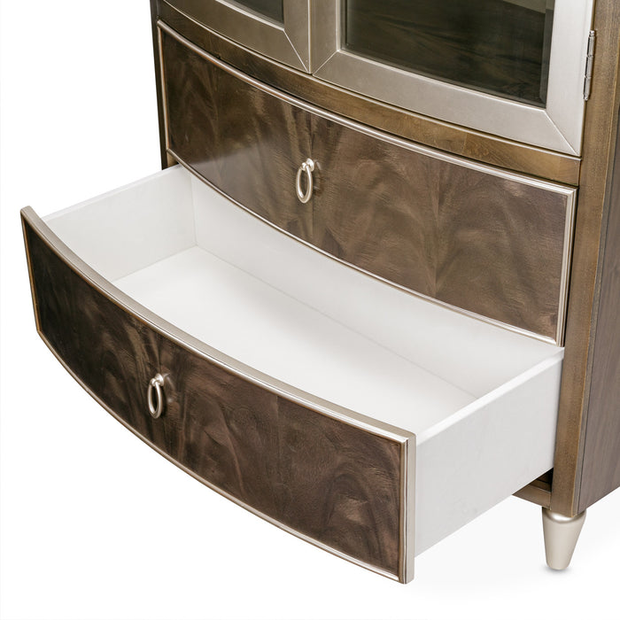 Michael Amini Villa Cherie Hazelnut Display Cabinet