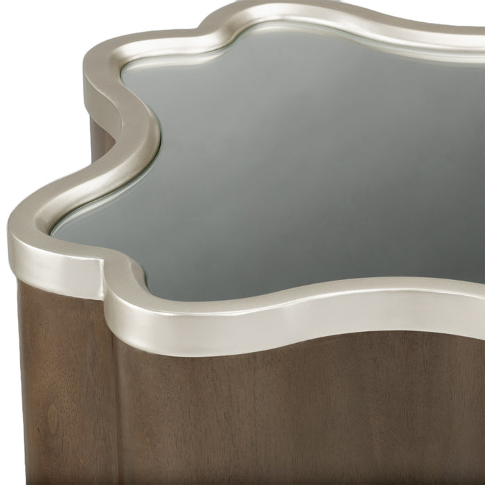 Michael Amini Villa Cherie Hazelnut Side Table