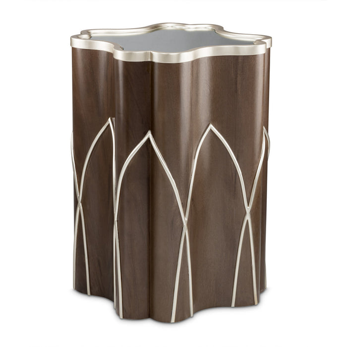 Michael Amini Villa Cherie Hazelnut Side Table