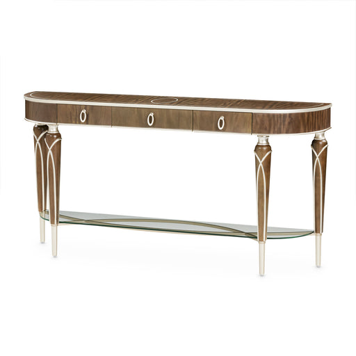 Michael Amini Villa Cherie Hazelnut Console Table