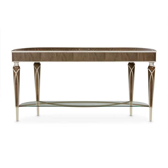 Michael Amini Villa Cherie Hazelnut Console Table