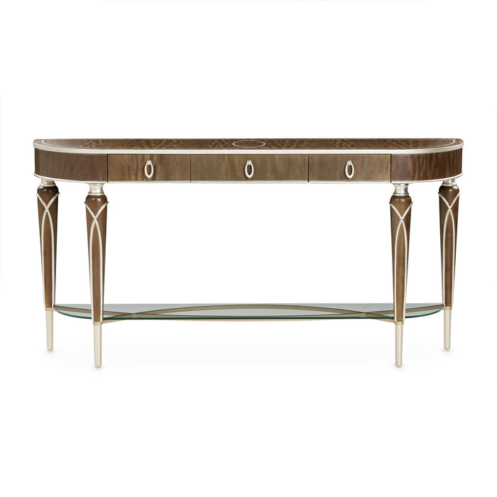 Michael Amini Villa Cherie Hazelnut Console Table